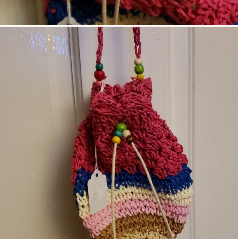 (2) Chic Multi-Color Mini Bag With Beads - Picture 2 of 9